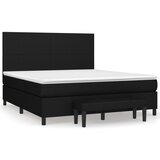 The Living Store Box spring postelja z vzmetnico črna 160x200 cm blago - Box Spring Postelja, (21503449) | Shoptok.si