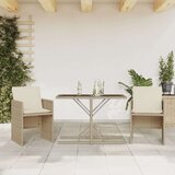  3-dijelni bistro set s jastucima bež od poliratana | shoptok.hr