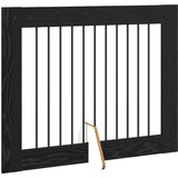  Vrata za pse z stojali 4 pcs Črni hrast 100 x 80 cm, (5000232708) | Shoptok.si