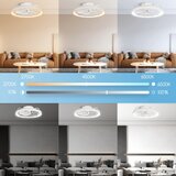 Aigostar LED prigušiva stropni ventilator LED/40W/230V 2700-6500K + daljinski upravljač beli | Eponuda.com