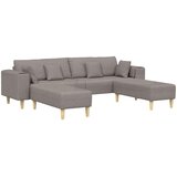 SOFA s jastukom 3 pcs Sivo-smeđa tkanina | shoptok.hr