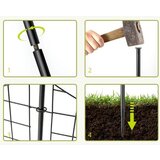  5-delna okrasna na ograja iz kovine, višina 98 cm, črna | Shoptok.si