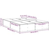  Okvir kreveta za pohranu Crni hrast 150x200 cm | shoptok.hr