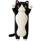 Plišana igračka i jastuk mačka 70cm - crno/bijela | shoptok.hr