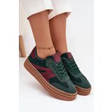 Boto Velvet Women's Sneakers on Platform Green Skye | shoptok.hr