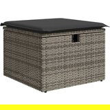Maison Chic Vrtni stolček - Vrtni stoli z blazino siv 55x55x37 cm poli ratan JS832, (21878938) | Shoptok.si