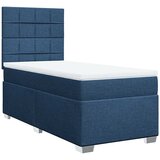 Maison Chic Box spring postelja - Vzmetna postelja z vzmetnico modra 90x200 cm blago SL4023, (21888531) | Shoptok.si