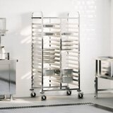 Kolica za pladnjeve s 32 GN posude 75x55x162,5 cm Nehrđajući čelik | shoptok.hr