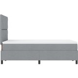vidaXL postelja z box springom z vzmetnico svetlo siva 120x200 cm | Shoptok.si