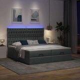 vidaXL Okvir kreveta s madracima tamnosivi 160x200cm od tkanine | shoptok.hr