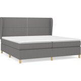  Krevet s oprugama i madracem tamnosivi 200 x 200 cm od tkanine | shoptok.hr