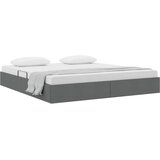 vidaXL Krevet s od storage s pohranom Tamnosiva 193 x 203 cm Tkanina - Tamnosiva 193 x 203 cm | shoptok.hr