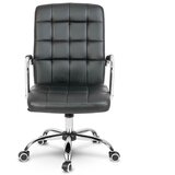 Benton uredska kožna fotelja, crna | shoptok.hr