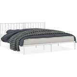 Metalni okvir za krevet s uzglavljem bijeli 200x200 cm | shoptok.hr