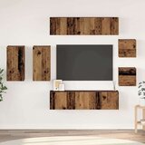 vidaXL Set TV komoda s policom Zidne s pohranom s vratima 8 pcs Staro drvo 30.5 x 30 x 60 cm | shoptok.hr