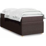  Krevet s oprugama i madracem tamnosmeđi 90 x 190 cm od tkanine | shoptok.hr