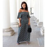 Gemre Black maxi floral dress Marcello | Shoptok.si