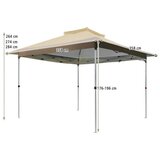  Gazebo paviljon sa mehanizmom 350x350cm Braon ( 1680 ) Cene