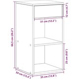 vidaXL Noćni ormarić s ladicom beton sivi 35x34x66,5 cm | shoptok.hr