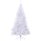  Umjetna polovica božićnog drvca sa stalkom bijela 240 cm PVC | Eponuda.com