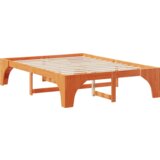  Konstrukcija postelje Rjava 150 x 200 cm Masivno borovo les, (5000127108) | Shoptok.si