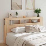  LED uzglavlje boja hrasta sonome 200x18,5x103,5 cm | shoptok.hr