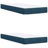 Krevet s oprugama i madracem plavi 200x200 cm baršunasti | Eponuda.ba
