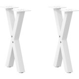  Noge za klub stolić u obliku slova X, 2 kom, bijele, 28 x (42-43) cm, čelik | shoptok.hr