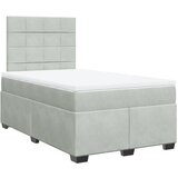 The Living Store Box spring postelja z vzmetnico svetlo siva 120x190 cm žamet - Box Spring Postelja, (21489160) | Shoptok.si