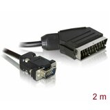 Delock SCART / VGA video priključni kabel [1x SCART-utikač - 1x muški konektor VGA] 2 m crna Cijene