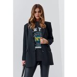 Fasardi Elegant oversize women's black jacket Cijene