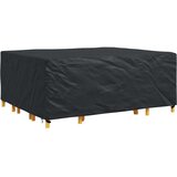 vidaXL Prevleka za zunanje pohištvo Črna 250 x 210 x 90 cm 210D | Shoptok.si