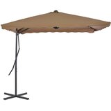  suncobran s čeličnim stupom 250 x 250 cm smeđesivi | Eponuda.com