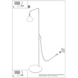 Sollux Črna jeklena stoječa svetilka z upogljivo konstrukcijo (višina 165 cm) Zylo – | Shoptok.si