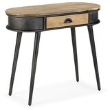 Marckeric Crni/u prirodnoj boji pomoćni stol 38x90 cm Delhi – | shoptok.hr