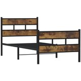  Metalni okvir kreveta bez madraca boja hrasta 100x190 cm | shoptok.hr