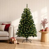 Umjetno božićno drvce s nogom 180 cm 300 LED lampica - Srednje zelena Ø 90 x 180 cm s 300 LED dioda | shoptok.hr