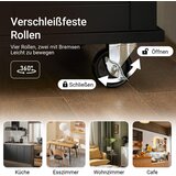 SoBuy kuhinjska omarica na kolesih črne barve v skandinavskem slogu, (20814671) | Shoptok.si