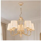 Brilagi Luster na lancu SONIA 5xE27/15W/230V prečnik 64 cm krem/patina Cene