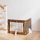  Vrata za pse z stojali 2 pcs Dimljen hrast 80 x 60 cm, (5000232723) | Shoptok.si