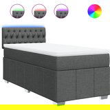 Maison Chic Box spring postelja - Vzmetna postelja z vzmetnico temno siva 80x200 cm blago SL17389, (21894628) | Shoptok.si