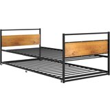 vidaXL Okvir za krevet na razvlačenje crni metalni 90 x 200 cm | shoptok.hr