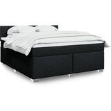 vidaXL Krevet s oprugama i madracem crni 180x200 cm od tkanine | shoptok.hr