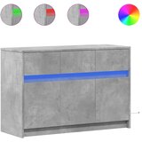 TV ormarić s LED svjetlima boja betona 91x34x61 cm drveni | shoptok.hr