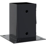  Postolja za stupove kvadratna 12 kom čelik presvučen prahom Antracitno siva 81 x 81 mm | Shoptok.si