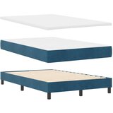 vidaXL Box Spring postelja z vzmetnico temno modra 120x200 cm žamet, (22051744) | Shoptok.si