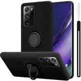 Cadorabo Ohišje, združljiv s Samsungom v tekoči črni barvi - zaščitni pokrov iz fleksibilnega silikona TPU z obročem, (20589166) | Shoptok.si