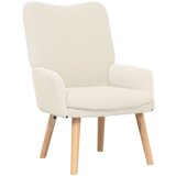 vidaXL Relaxacijska Stolica Krem Valovita Tkanina | shoptok.hr