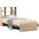 vidaXL Knjižna postelja brez vzmetnice 90x190 cm trdna borovina | Shoptok.si