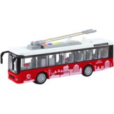  Trolejbus za igru u omjeru1:16 sa zvučnim i svjetlosnim efektima - crveni | shoptok.hr
